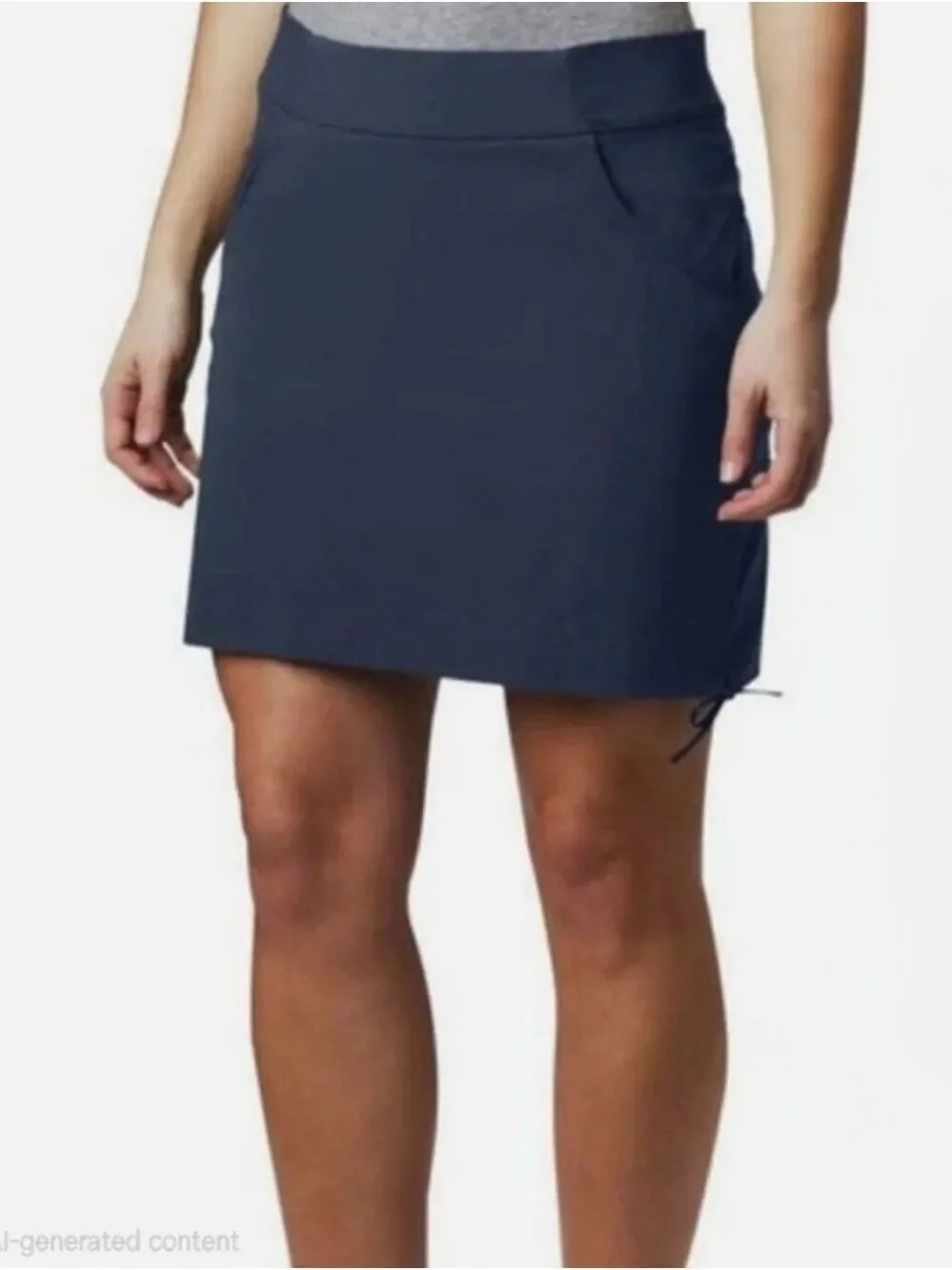 NWT Columbia Anytime Omni-Shade Navy Blue Ruched Lined Skort, Size XXL